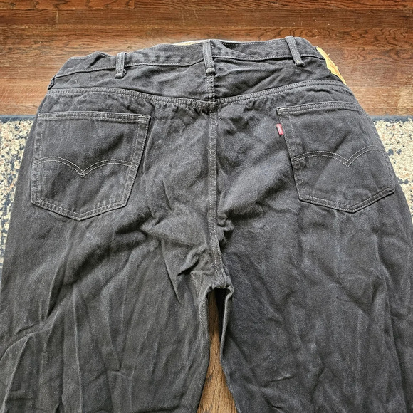 Levi's 550 Faded Black Relaxed Fit straight Leg Jeans Size Men's 46x32 - Picture 6 of 14